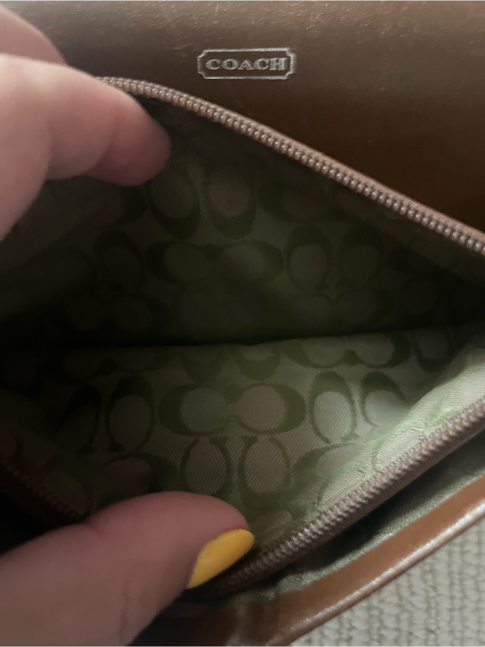 Coach Chestnut Brown Leather Snap Continental Wallet c29 - Picture 5 of 9